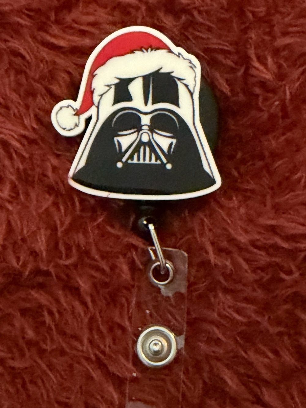 Black Darth Vader Holiday Badge Reel Retractable ID Holder